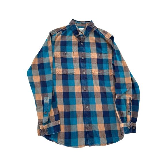 Duluth Trading Co Other - Duluth Trading Flannel Shirt Fleece Men’s Large Tall Blue/Brown Plaid